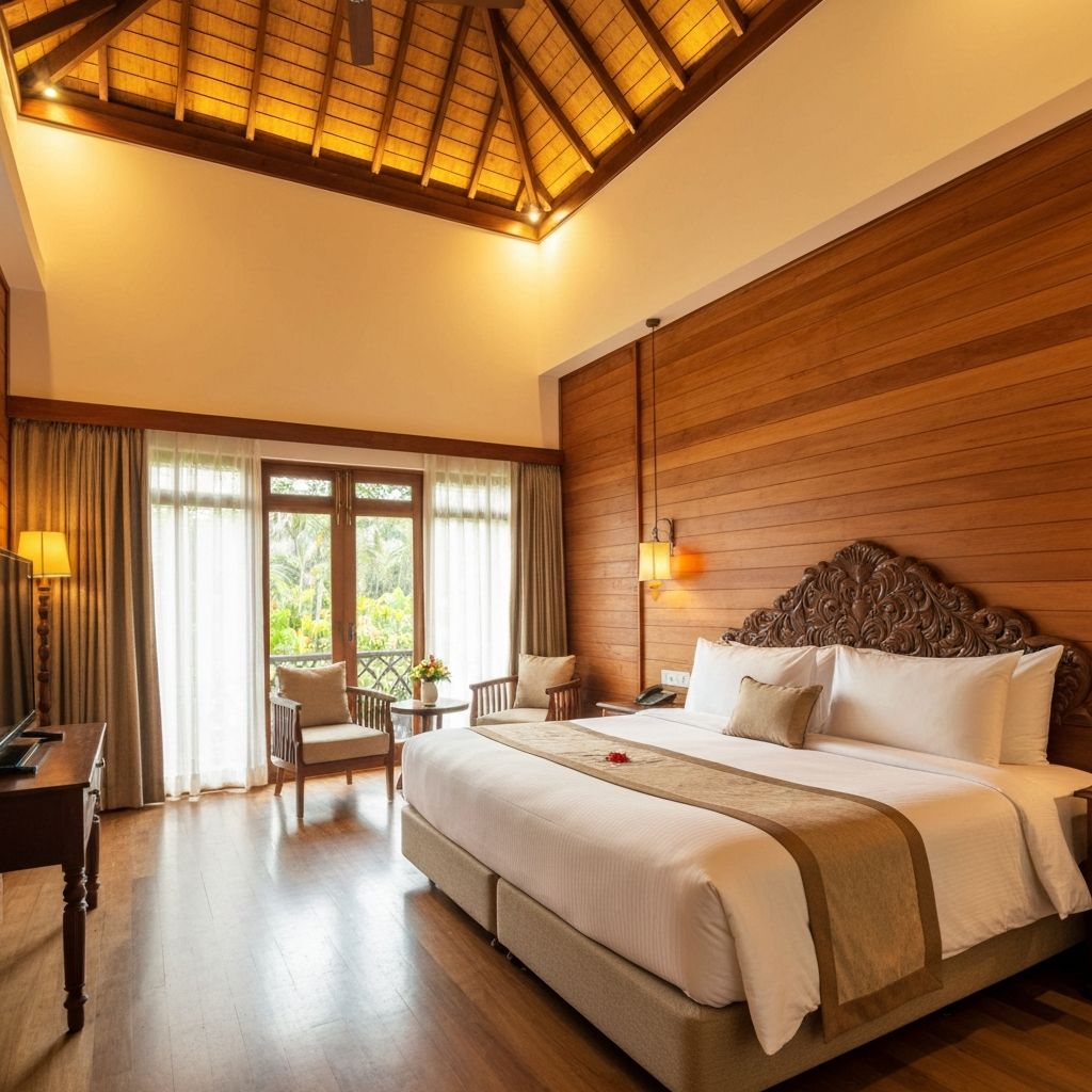 Luxury hotel interior with elegant furnishings